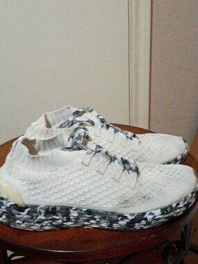 NOBULL Aspire Granite White Runner Shoes Workout Training Men’s Sz 7.5 Camo Sole